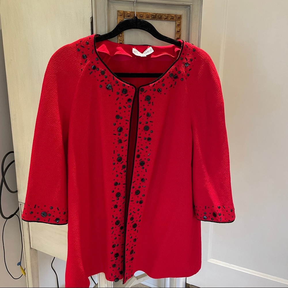 St. John Collection Red Cardigan